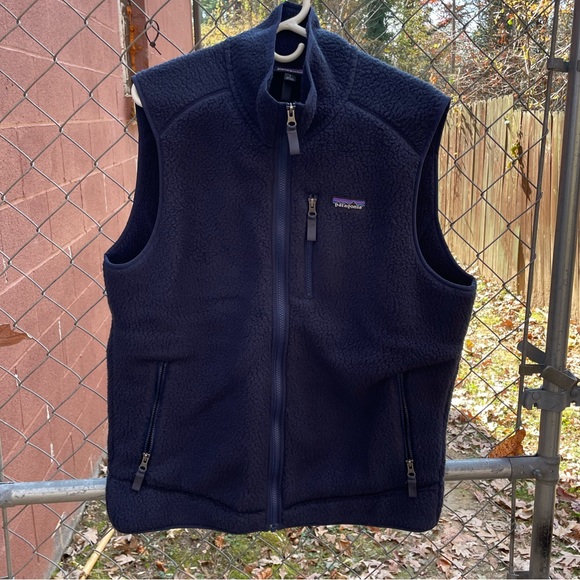 Patagonia Other - Patagonia Retro Pile Navy Fleece Vest Size Large
